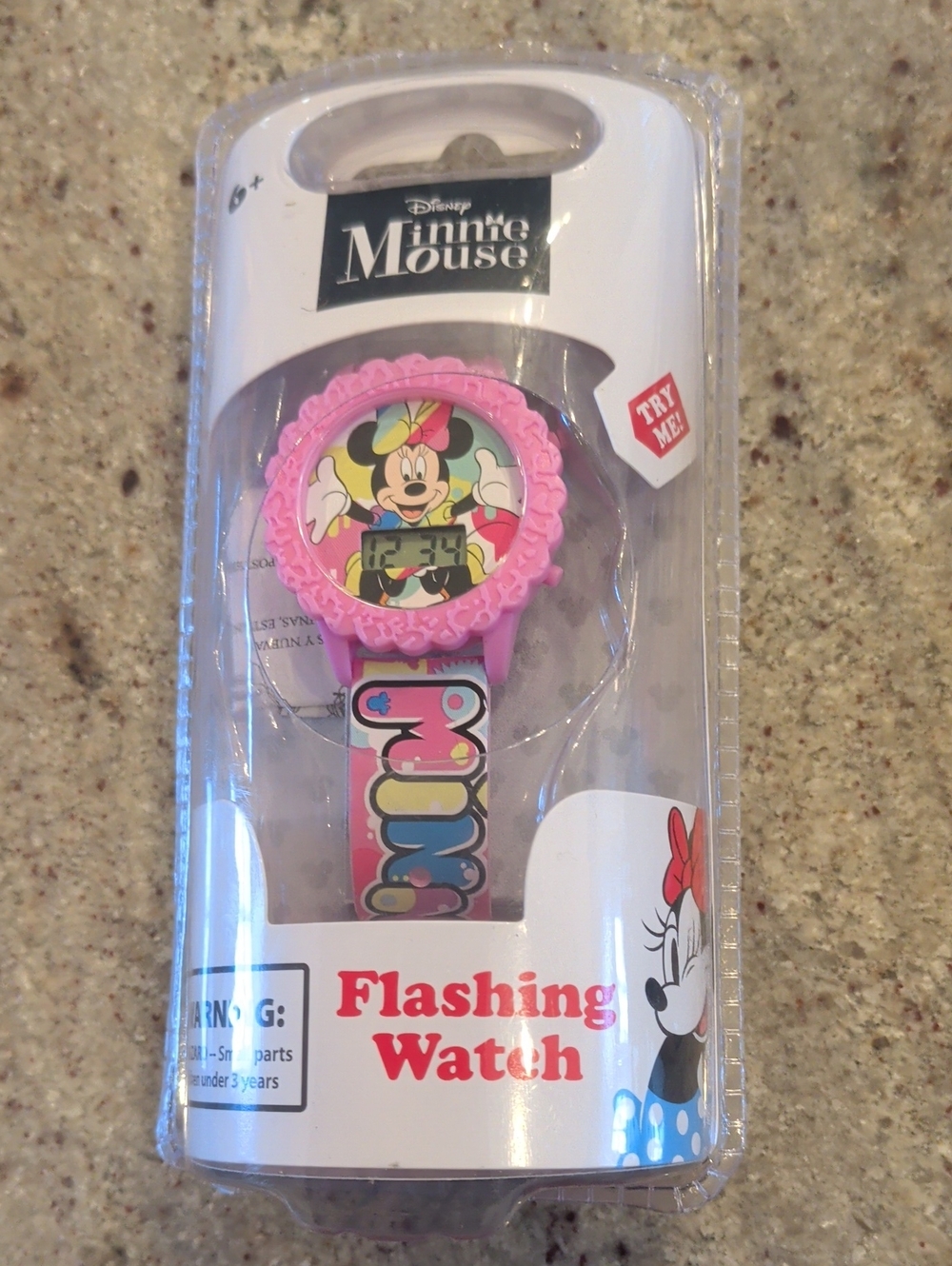 Disney Minnie Mouse Pink Digital Flashing Kids Watch